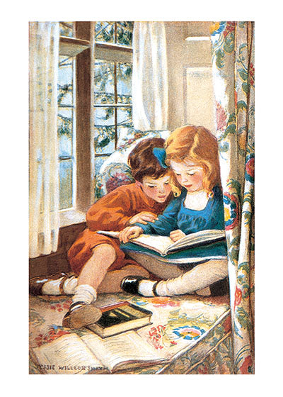 Reading In The Window - Books & Readers Greeting Card