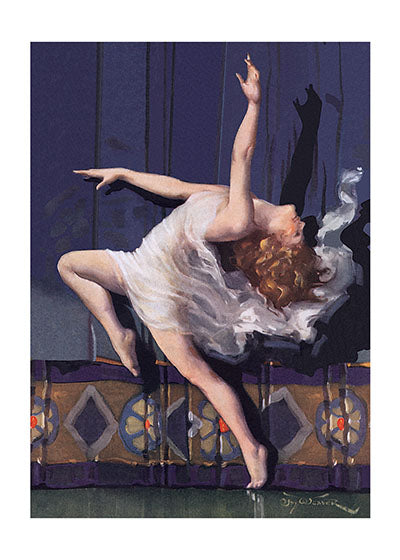 A Woman Dancing in Classical Drapery - Women Greeting Card