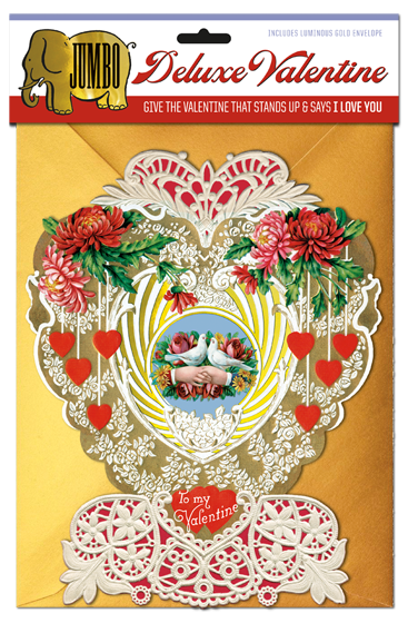 Victorian Heart Jumbo Deluxe Valentine Greetimg Card