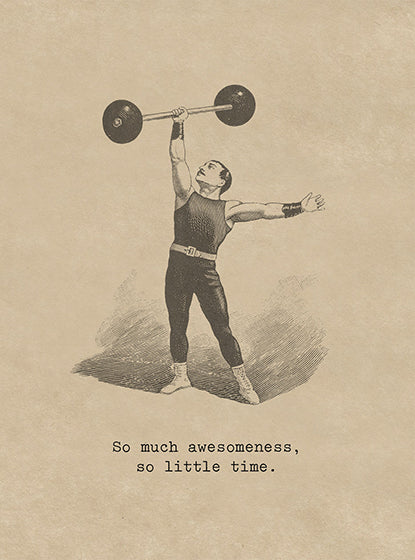 Barbell Lifter - Encouragement Greeting Card