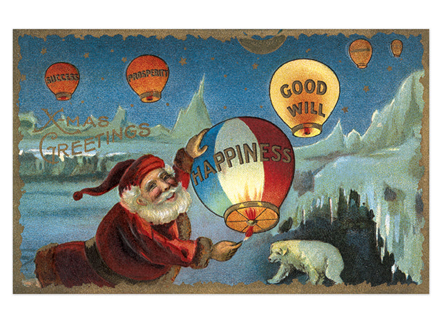 Santa Claus Postcard Box - 36 Unique Vintage Postcards