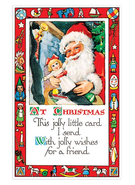 Christmas Postcard Box - 36 Unique Vintage Postcards – Laughing