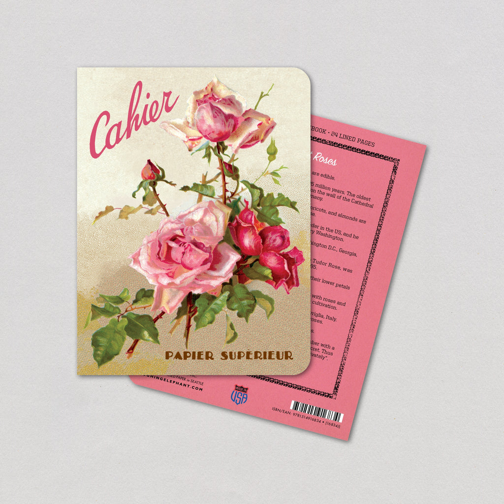 Pink Roses - Floral Notebook
