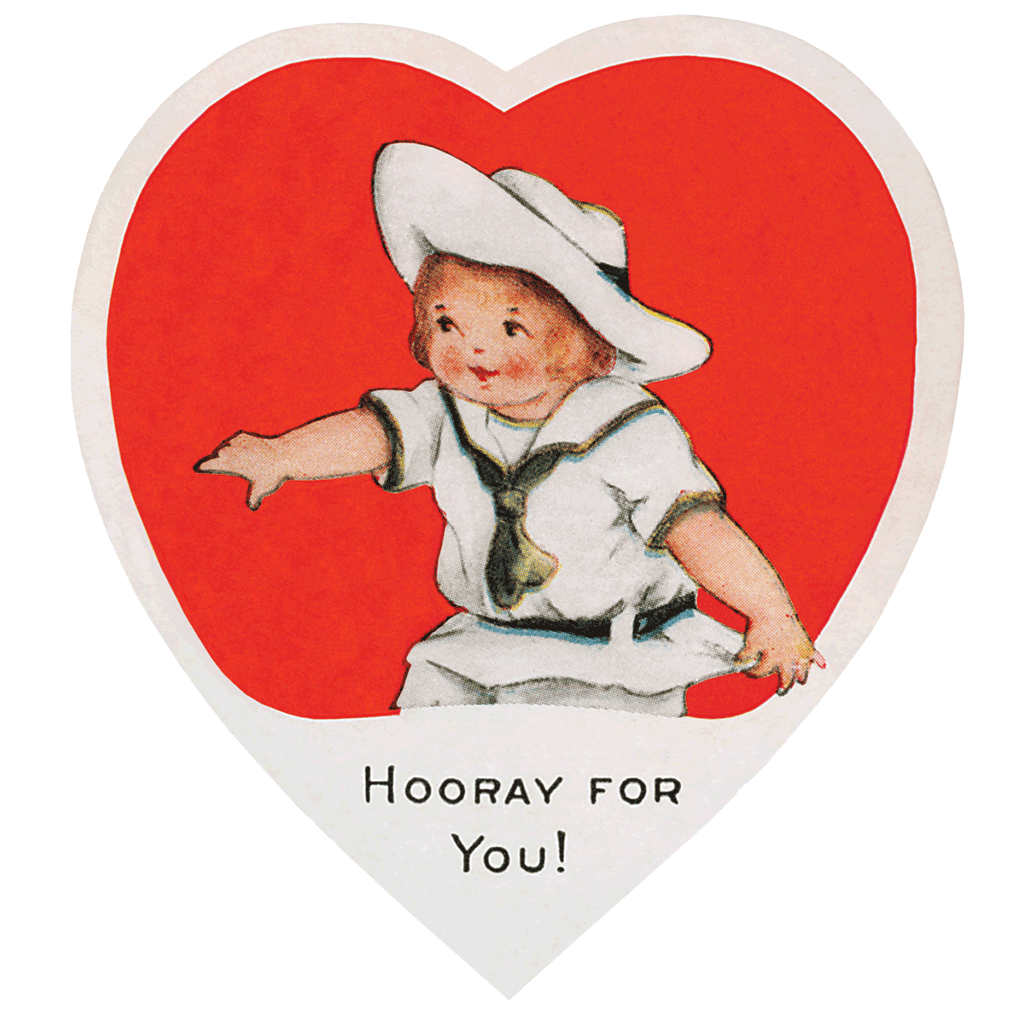 15 Vintage Valentines: Retro Valentines - Valentines Greeting Card Packet