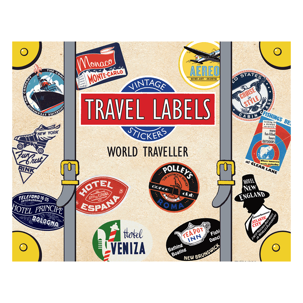 World Traveller - Travel Label Sticker Box
