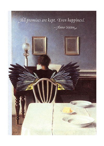 Winged Woman at Piano - Encouragement Greeting Card