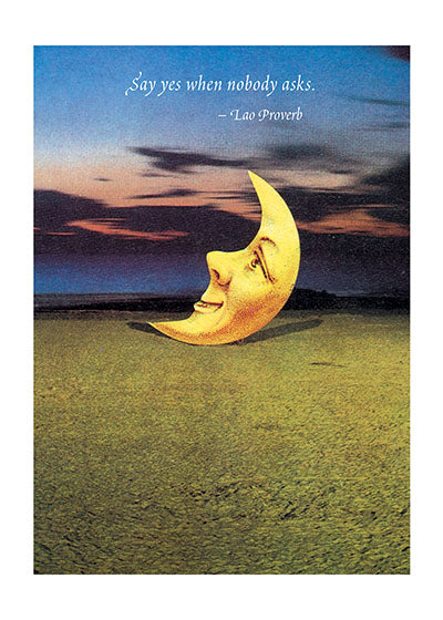 Smiling Moon - Encouragement Greeting Card