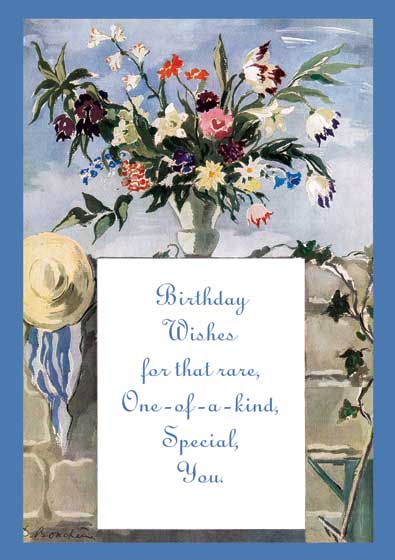 Flowers and a Birthday Wish - Birthday Greeting Card