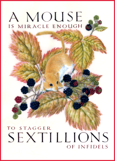 Marie Angel Mouse and Berries - Encouragement Greeting Card