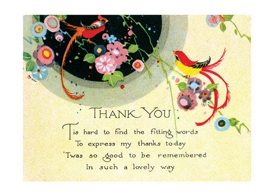 Art Deco Thank You Card - Thank You Greeting Card