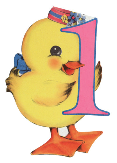 Baby Chick - 1st Birthday - Birthday Greeting Card