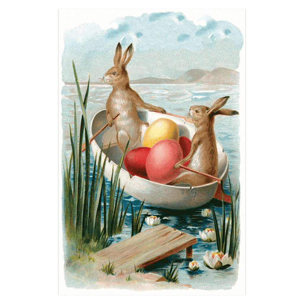 Joyful Easter Postcard Box - 36 Unique Vintage Postcards